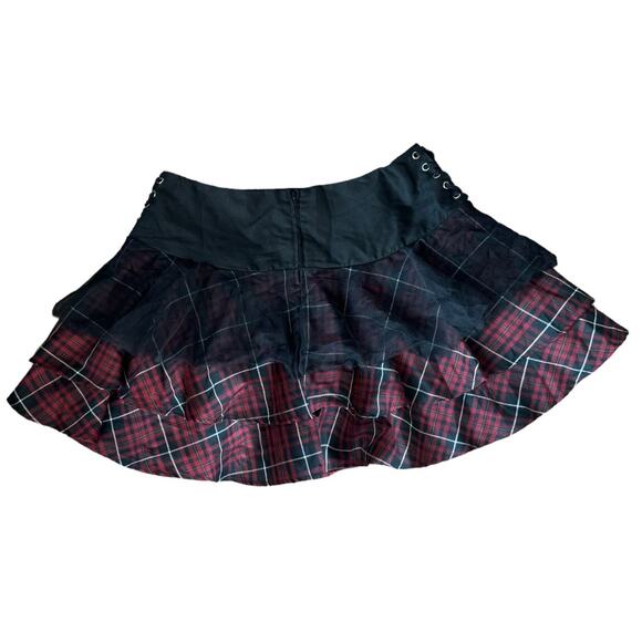 Hot Topic Maroon Plaid Yoke Skirt Plus Size XL - Picture 9 of 11